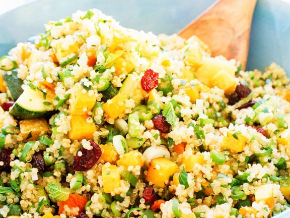 couscous quinoa salad with fruit and mint 627066